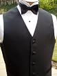 Tuxedo Vest - Wool for Winter! -100% Wool Full Back Tuxedo Vest, 5 Buttons