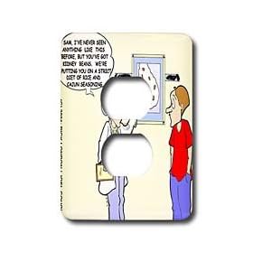 Londons Times Funny Food Coffee other Digestibles - Kidney Bean Strict Diet - Light Switch Covers - 2 plug outlet cover