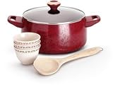 Paula Deen 5-pc. Nonstick Signature Porcelain Soup and Stew Set - Red.