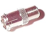 Steren F Connector Quick-Disconnect Adapter - Nickel