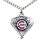 Chicago Cubs Chain Necklace & Enameled Pewter Pendant - MLB Baseball Fan Shop Sports Team Merchandise