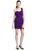 Teeze Me Junior's One Shoulder Stretch Taffeta Dress
