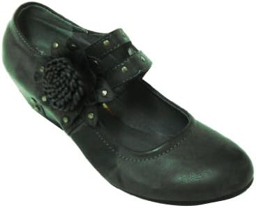 Viva Secret Women's Black Flower Embellished Mary Jane Heels (Mille-3) 6 M US