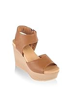 Bueno Sandalias de cuña (Marrón)