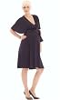 Matte Jersey Nursing Surplice Empire Flutter Sleeve Dress