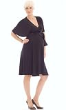 Matte Jersey Nursing Surplice Empire Flutter Sleeve Dress