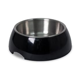 Petmate Stainless Style Bowl Small, Black Stainless Steel by Petmate