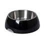 Petmate Stainless Style Bowl Small, Black/Stainless Steel