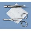 Busse Classic Sterile Suture Removal Kit with Littauer Scissors & 4 Metal Forceps, 50 Kits