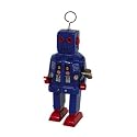 Blech Roboter SPACE ROBOT blau - mit Aufziehmotor