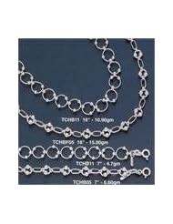 Silverflake -Fancy Silver Chain - Sterling Silver Circle and Bead Link