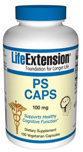 Life Extension Phosphatidylserine Vegetarian Capsules, 100 mg, 100 Count
