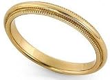 14K Gold Milgrain Comfort-Fit Wedding Band, 2.5mm Wide