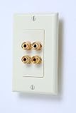 Niles Audio 4-post Wall Outlets for Speaker Wires Almond