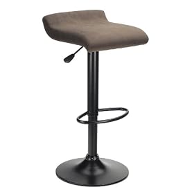 Winsome Wood Marni Air Lift Stool, Micro Fiber Seat Top, Black Finish by Winsome Wood