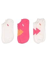 Ralph Lauren Womens Sport Socks Small Pony Pink/White Plaid 3Pack