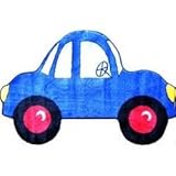 Transportation Rug - Blue Car