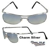 Elvis Presley Charm Sunglasses Chrome Wire Frame Blue Tint Lense Officially L...