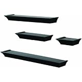 John Sterling 0139-BK4 4-Piece Decorative Ledge Set, Black