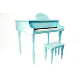 Austin Bazaar Kids 30 Keys Baby Grand Piano with Matching Bench - Blue