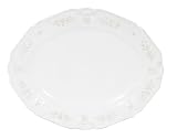 CorningWare Traditions 11-by-14-Inch Serving Platter, Embossed White