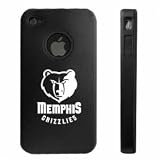 Apple iPhone 4 4S 4G Black Aluminum & Silicone Case Memphis Grizzlies