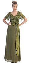 Hot Sale Mother of the Bride Formal Evening Dress #572 (X-Large, Olive)