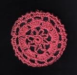 Coral Floral Crocheted Hair Bun Cover- MEDIUM