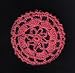 Coral Floral Crocheted Hair Bun Cover- LARGE