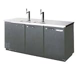 Beverage-Air DD72Y-1-B Black Vinyl Direct Draw Keg Cooler | 3 Keg Capacity