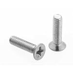 SAVE $1.89 - Zinc Plated Steel Machine Screw, Flat Head, Phillips Drive, M2.5-0.45, 8mm Length (Pack of 100) $2.85