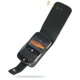 Luxury Black Leather Premium FLIP Case for BlackBerry Bold