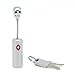 YiF TSA-Accepted Straight Barrel Cable Sentry Key Lock with Skull Head for Suitcase Luggage Computer Bag (Silver)