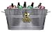 Use this multifunctional galvanized tub with sturdy handles for chilling beverages (18-24 cans or bottles), as a flower planter and much more. Display your favorite team with pride. Dim: 19-5/8?L x 12-1/2?W at top 16-1/8?L x 8-5/8?W at bottom x 8-5/8? T.