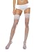 Dreamgirl Women's Plus Size Sheer Thigh High Socks, White, One Size Queen