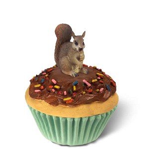 Red Squirrel Cupcake Trinket Box