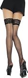 Sheer Thigh High Stocking Hosiery BACKSEAM Black or Nude
