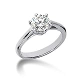 14K White Gold Solitaire Engagement Ring with Loose Diamond (1.61ctw, G color, SI1 clarity)