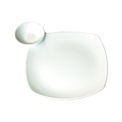 BIA Cordon Bleu Zanziber Square Salad Plates with Dip Bowls, Set of 4