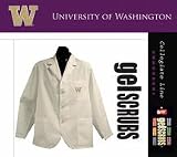 Washington Huskies Scrub Style Short Consultation Jacket from GelScrubs (Leaf Logo)