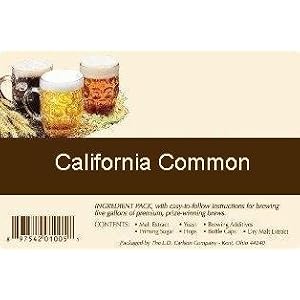California Common (Steam Beer) All Grain Advanced Homebrew Beer Ingredient Kit