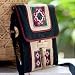 Hemp shoulder bag, 'Ethnic Stars' Image