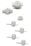 Solid 14k White Gold and Diamond Cufflinks, Tie Tac and Stud Set