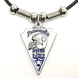 Indianapolis Colts Leather Necklace w/Beads & Pewter Pendant - NFL Football Fan Shop Sports Team Merchandise