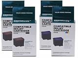 Take4Less 4-pack (2B+2C) HP # 56 57 C6656AN C6657AN Remanufactured Ink Cartridges for Hewlett-Packard HP DeskJet 450cbi 450ci 5150 5150w 5550 5650 5650w 5850 5850w 9650 410 Officejet 4110 4110v 4110xi 4215 5510 5610V 6110 6110xi Photosmart 100 130 145 7150 7260 7260v 7350 7550 7660 7660v 7660w 7760 7760v 7760w 7960 7960w PSC 1210 PSC 1210v 6656AN HP56 6657AN HP57