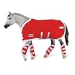 BREYER HORSES RED BLANKET AND SHIPPING BOOTS