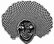 Chick With Afro Belt Buckle