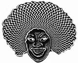 Chick With Afro Belt Buckle