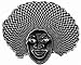 Chick With Afro Belt Buckle