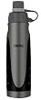 Thermos Large Stainless Steel Hydration Bottle, Charcoal with Black Graphic